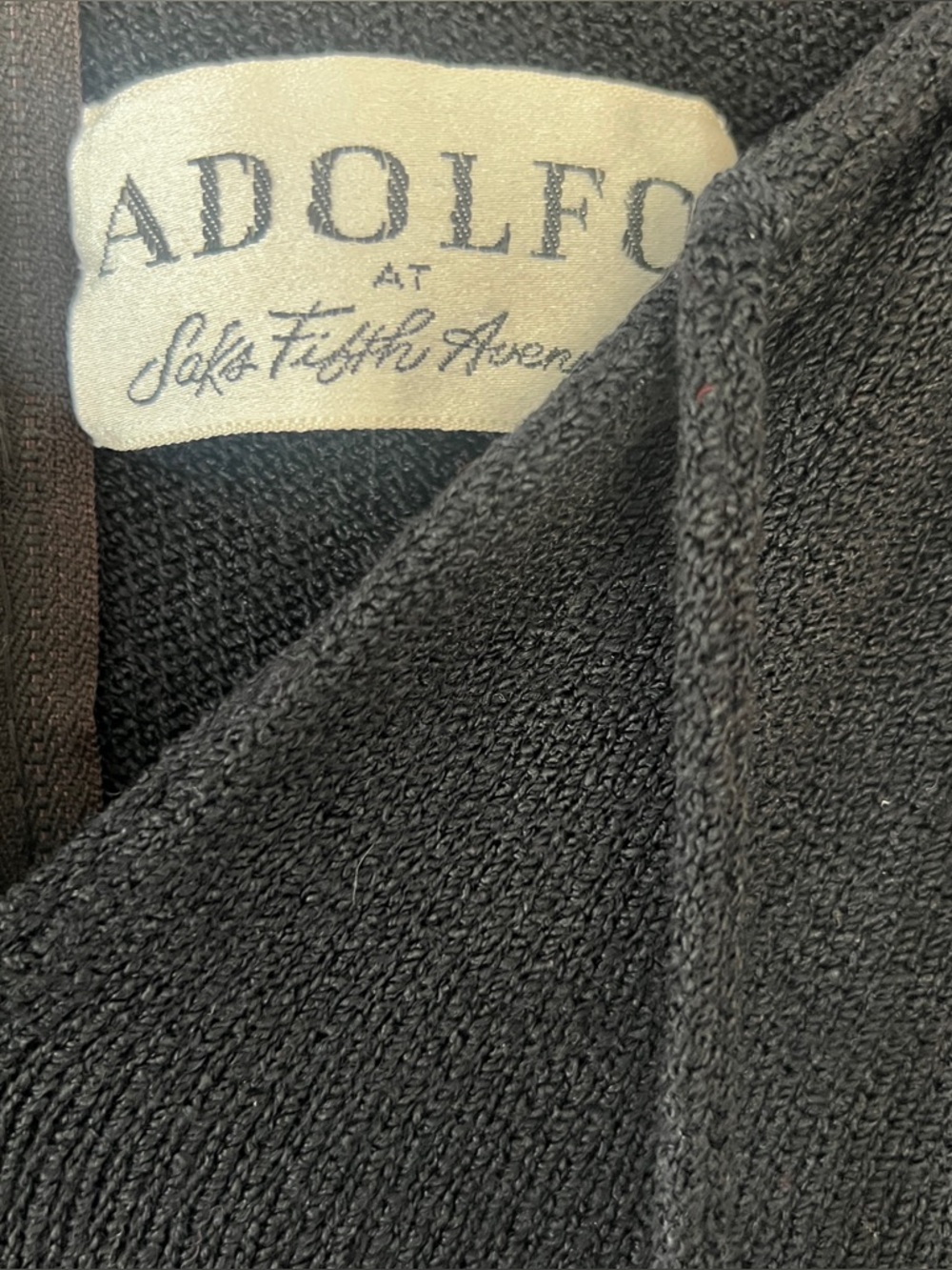 VTG Adolfo Saks Beaded Shoulder Tunic Dress 70s 80s Editorial Glam - Picture 2 of 8